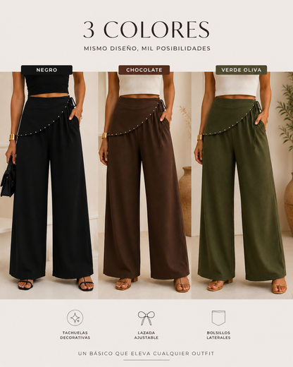 Pantalón amplio con Tachuelas