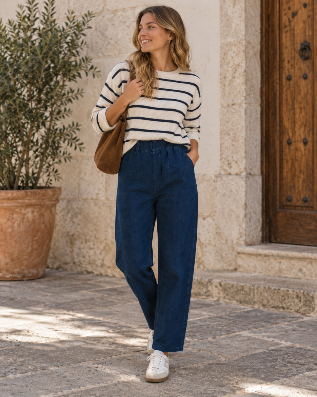 Pantalón Denim Elástico