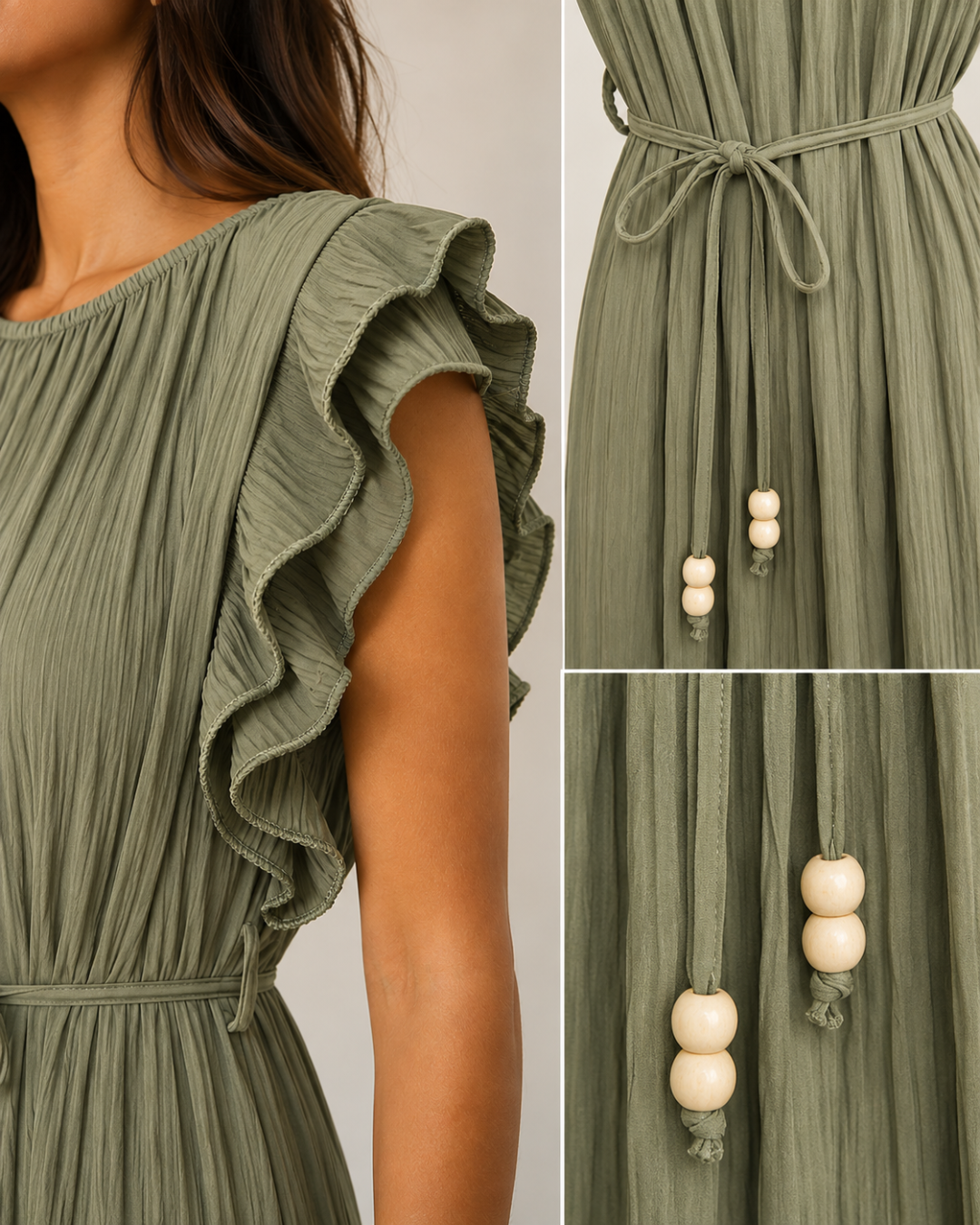 Vestido Largo Plisado