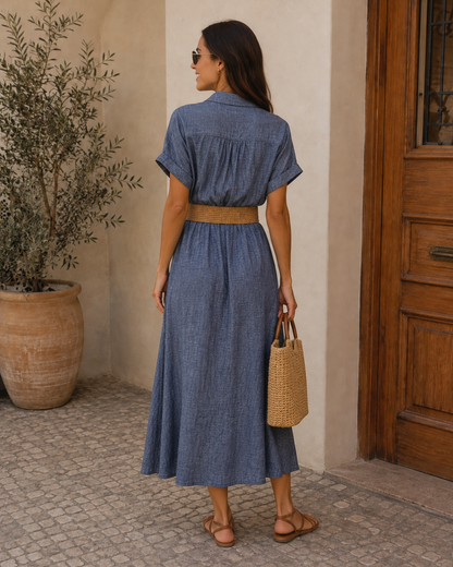 Vestido Denim con Cinturón