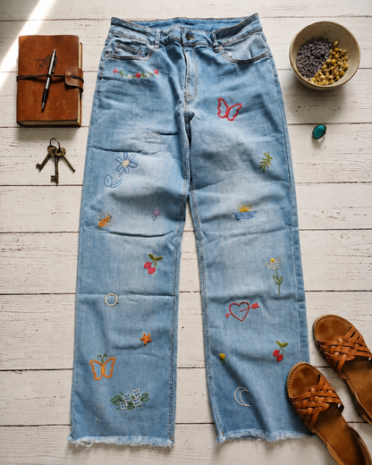 Pantalón Vaquero Bordado