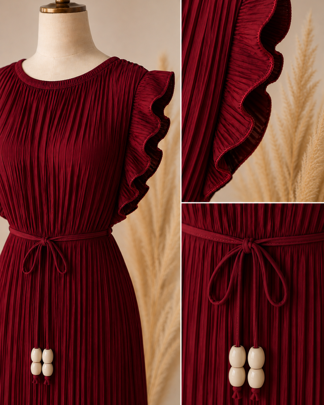 Vestido Largo Plisado
