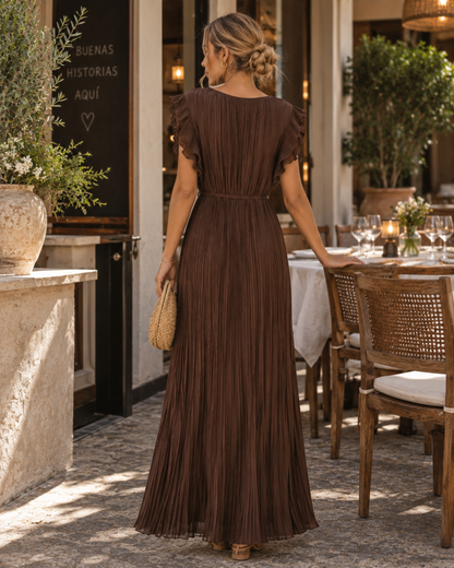 Vestido Largo Plisado