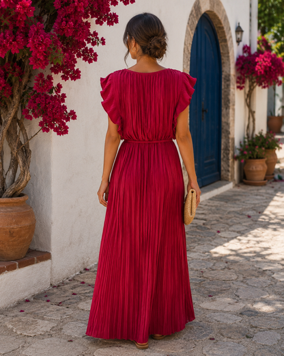 Vestido Largo Plisado