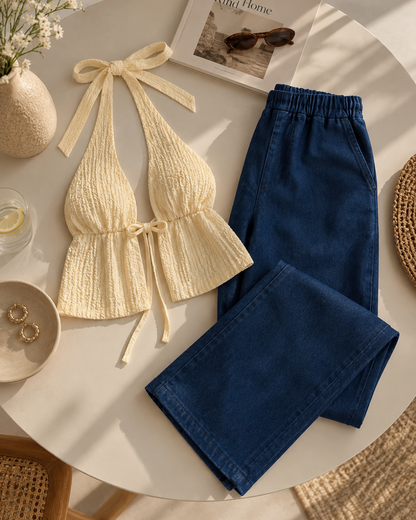 Pantalón Denim Elástico