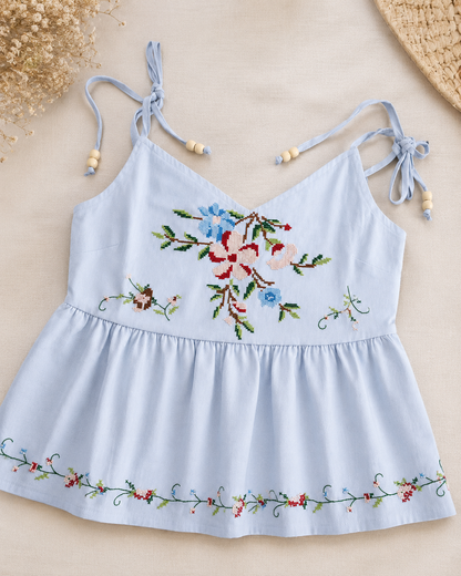 Blusa de Lino Estampada