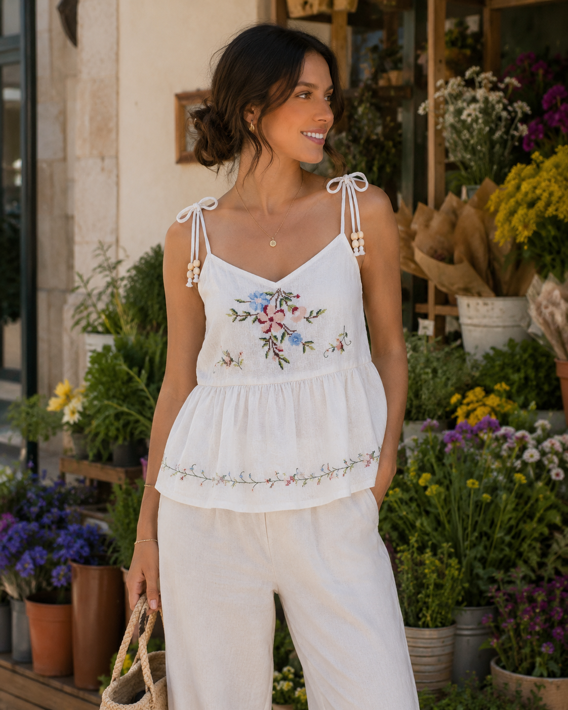 Blusa de Lino Estampada