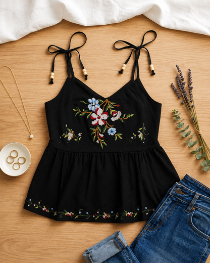 Blusa de Lino Estampada